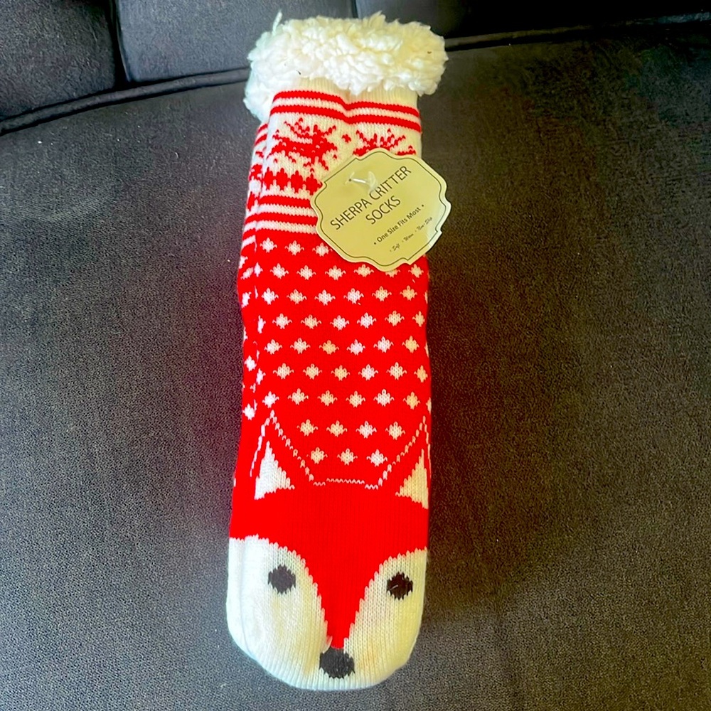 Shepra Critter Socks , Red